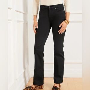 Talbots Women's Black Barely Boot Straight Leg Jeans